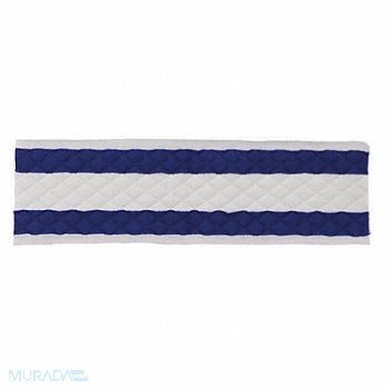 HOSPECO Mop Pad 17 in W Blue/White PK12, 421X16