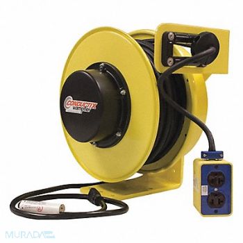 CONDUCTIX-WAMPFLER Cord Reel 100ft 12 AWG Outlet Bx 125VAC, 421X36