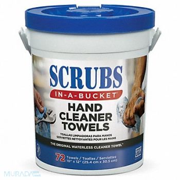 SCRUBS Hand Cleaning Towels 10 x 12 Citrus, 24WJ88