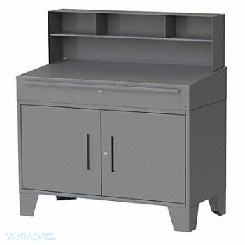 GREENE MANUFACTURING INC. Cabinet 54 x36 x29 Chrcl Gry NonMbl, 422W92