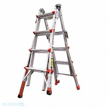 LITTLE GIANT Multipurpose Ladder 300 lb Ld Cap. Alum., 423K39