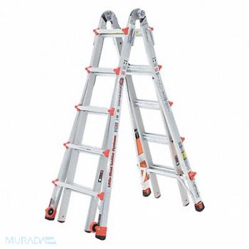 LITTLE GIANT Multipurpose Ladder 300 lb Ld Cap. Alum., 423K40