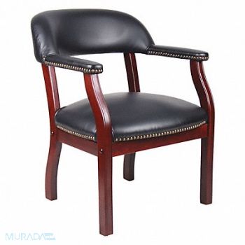 BOSS Guest Chair Mahogany Frame Seat 18-1/2 H, 423M12