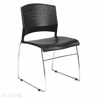 BOSS Guest Chair Silver Frame Seat 18 H PK2, 423M17
