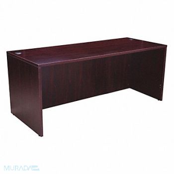 BOSS Office Desk Mahogany Base Overall 71 W, 423M29