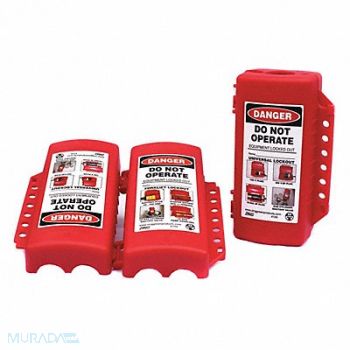 ZING Plug Lockout Red 5/16 Shackle Dia., 426P86