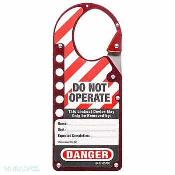 MASTER LOCK Labeled Lockout Hasp Snap-On 5 Lock, 2CJJ2