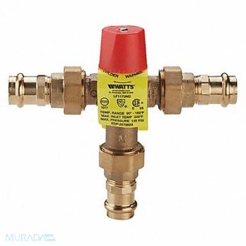 WATTS REGULATOR Mixing Valve 0.5 to 23 gpm 1 Inlet Sz, 429J21