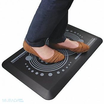 FLOORTEX Antifatigue Mat Rectangle Bk 20 W 32 L, 429J34