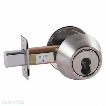 ARROW Deadbolt Cylindrical Satin Chrome Finish, 429K30