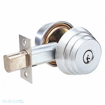 ARROW Deadbolt Cylindrical Satin Chrome Finish, 429K59