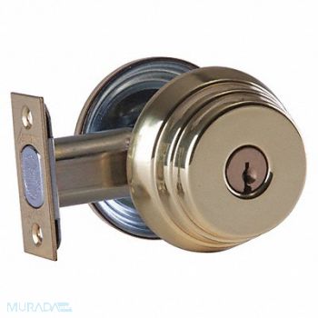 ARROW Deadbolt Cylindrical Bright Brass Finish, 429K56