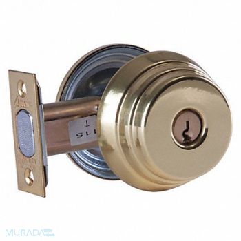 ARROW Deadbolt Cylindrical Bright Brass Finish, 429K57