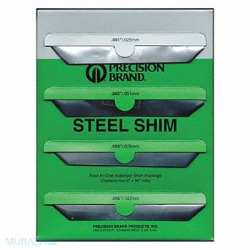 PRECISION BRAND Shim Stock Roll Steel Assortment, 42DJ72