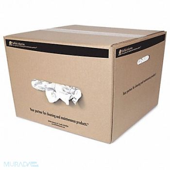BUFFALO White Cloth Rags Box 25 Lb., 42KW43