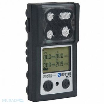 VENTIS MX4 Multi-Gas Detector 4-7/64 H Black, 425Z58