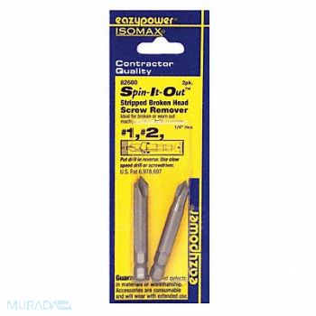 EAZYPOWER Screw Extractor Set 2pc HSS PK2, 42W486