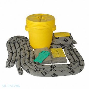 BRADY SPC ABSORBENTS Spill Kit Universal Yellow, 42X741