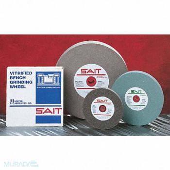 UNITED ABRASIVES-SAIT Bench Grinding Wheel 10 Dia Gc80, 42YY23