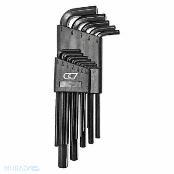 CENTURY DRILL AND TOOL Long-Arm Sae Hex Key 13 Pc Set, 42ZN82