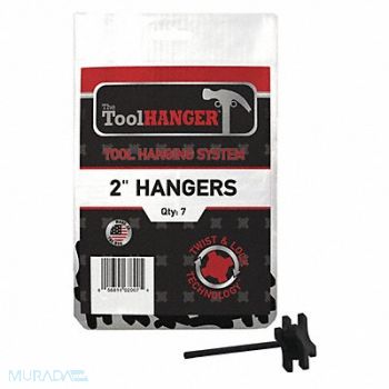 TOOLHANGER Polypro Plastic Tool Hanger Black PK7, 436C66