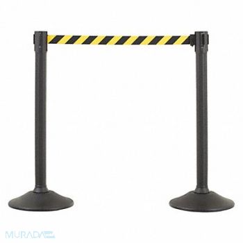US WEIGHT Barrier Post with Belt HDPE Black PR, 436C89
