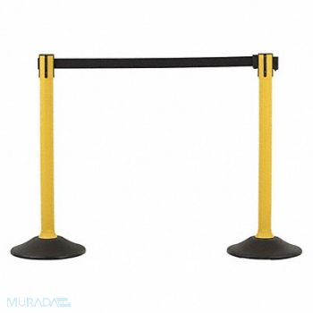 US WEIGHT Barrier Post with Belt HDPE Yellow PR, 436C90