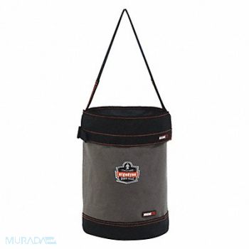 ERGODYNE Bucket Bag Canvas Straight Wall Gray, 436D19