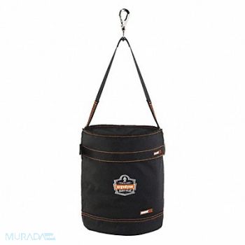 ERGODYNE Bucket Bag Nylon Straight Wall Black, 436D24