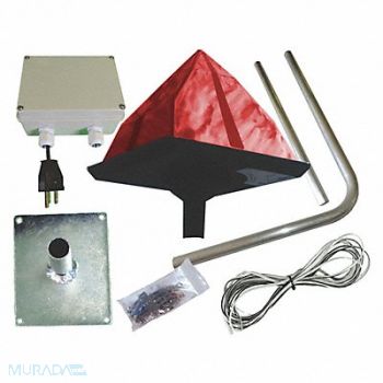 BIRD BARRIER Eagle Eye Deterrent 7-1/2 L Red, 436G40