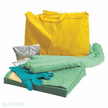 CONDOR Spill Kit Bag Chemical Hazmat 5 gal., 436M94