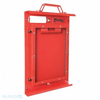 MASTER LOCK Permit Display Case Red Case 17-3/8 H, 436N25