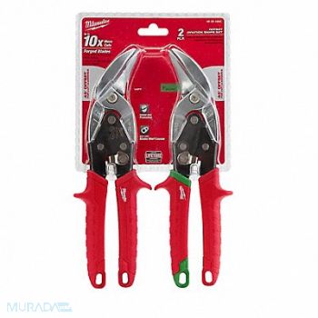MILWAUKEE Aviation Snip Set 2 pcs. Overall 10 L, 437K30