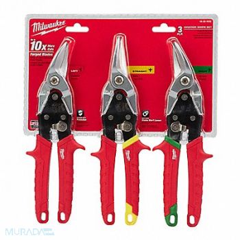 MILWAUKEE Aviation Snip Set 3 pcs. Overall 10 L, 437K31