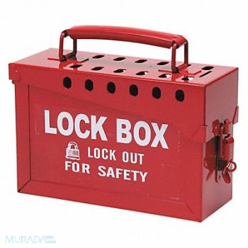 CONDOR Group Lockout Box Red 6 H, 437R32