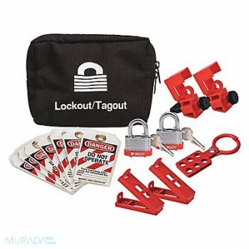 CONDOR Portable Lockout Kit Black 4-3/4 H, 437R66