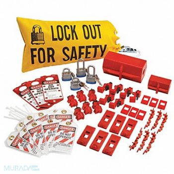 CONDOR Lockout Kit Black/Yellow 9-3/4 H, 437R68