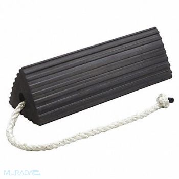 CHECKERS Wheel Chock 11 D 5 H 6 W Black, 437T54