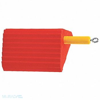 CHECKERS Wheel Chock 9 D 5 H 16 W Orange, 437T67
