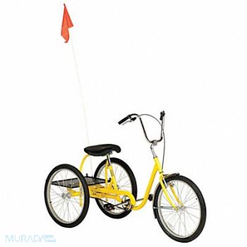 GRAINGER APPROVED Tricycle 350 lb Cap. Yellow 24 Wheel, 437V15