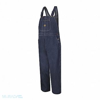 RED KAP 6B10Dn0 Indigo Denim Bib Overall, 43A585