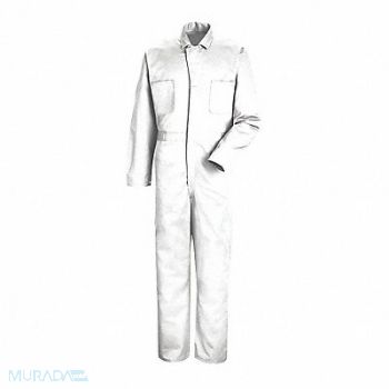 RED KAP White Cotton Coveralls, 43A677