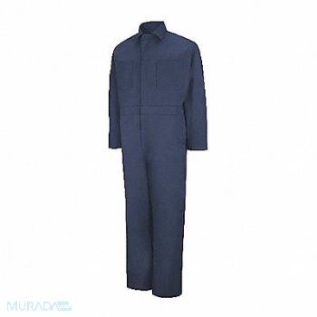 RED KAP Mns Ls Navy Action Back Coverall, 43C027