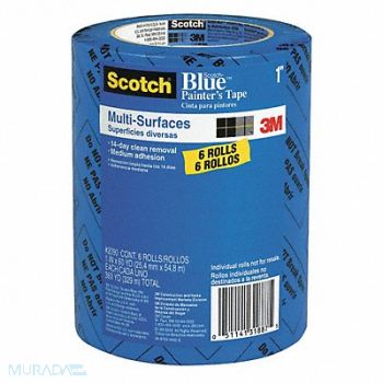 SCOTCH Painters Masking Tape 1 in Blue PK6, 43FZ28