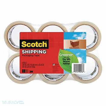 SCOTCH Greener Grade Packaging Tape PK6, 43FZ57