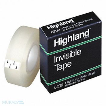 3M Invisible Tape Mending 0.75 in Wx36 yd L, 43GA01