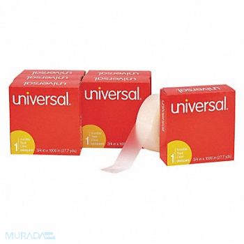 UNIVERSAL Invisible Tape 0.75 x 1000 in Clear PK6, 43GA84