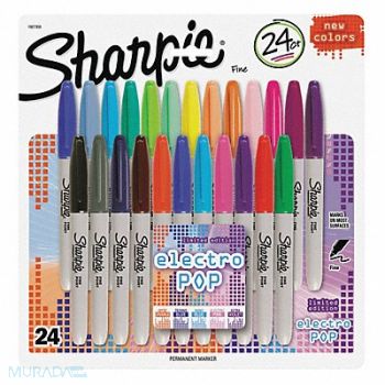 Sharpie Marker Fine PointAssorted PK24, 43KL82