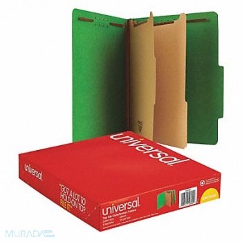 UNIVERSAL Classification Folder Letter Green PK10, 43KP35