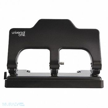 UNIVERSAL ONE Power Assist Hole Punch 3 Hole Black, 43KT18